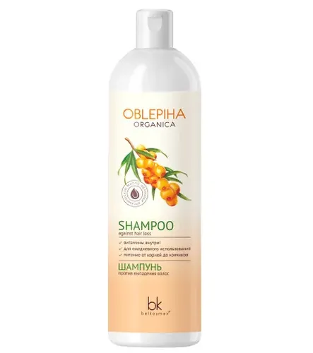 Soch to'kilishiga qarshi Belkosmex Oblepiha Organica uchun shampun