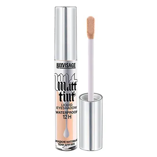 Mat suyuq ko'z soyasi Luxvisage Matt tint waterproof 12H, 101 Cream Beige