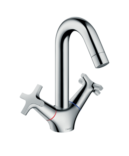 Rakovina uchun kran Hansgrohe Logis Classic 2 tutqichli 71271000