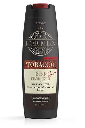 Dush geli Vitex For MEN TOBACCO 2in1 soch va tana uchun feromonlar va sandal daraxti/tamaki