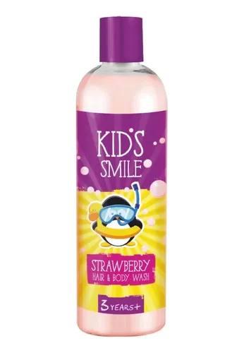 Chaqaloq uchun dush shampun-geli Romax Kids Smile Qulupnay