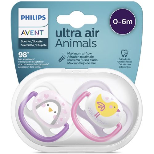 Пустышка Philips Avent Ultra Air Animals SCF 080/06 0-6 мес