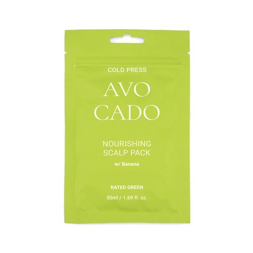 Avakado yog'i va banan ekstrakti bilan baholangan yashil oziqlantiruvchi niqob Cold Press Avocado Nourishing Scalp Pack