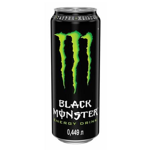 Energetik ichimlik Black Monster, 449 мл, tropik mevalar