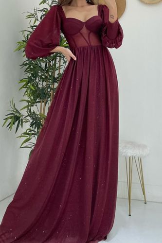Вечернее платье женское Myidol 6594, burgundy, купить недорого