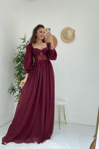 Вечернее платье женское Myidol 6594, burgundy