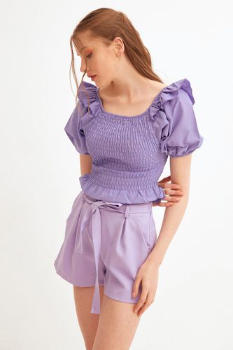 Женские шорты Fullamoda 21-1098, Фиолетовый, фото № 4