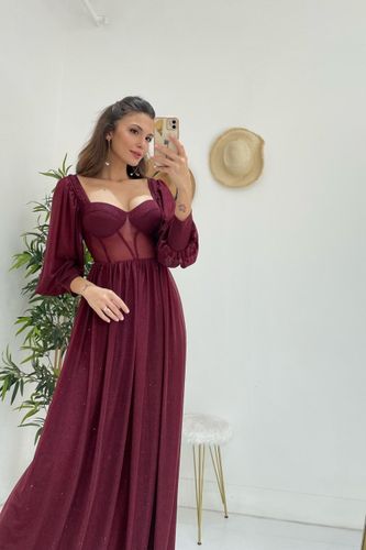 Вечернее платье женское Myidol 6594, burgundy, в Узбекистане