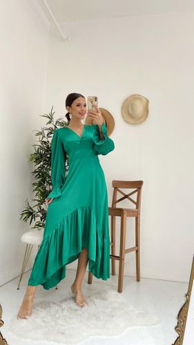 Атласное платье женское Myidol 6543, Green