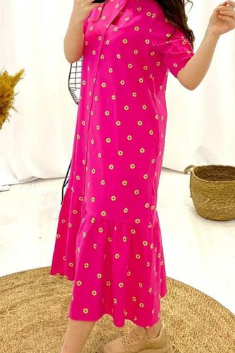 Женское платье Newtoon с цветочным принтом 3370, Розовый