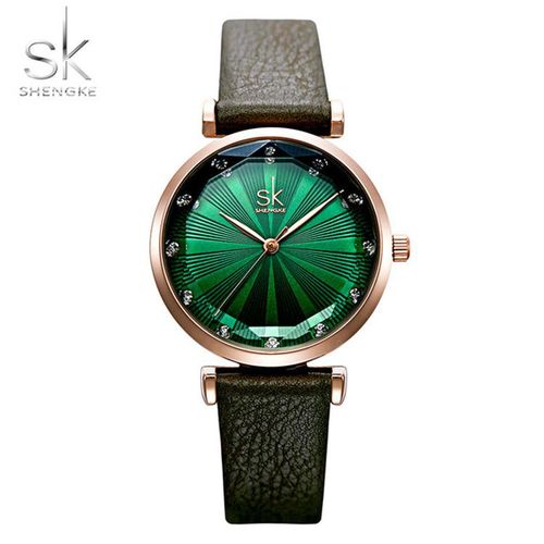 Кварцевые Женские Наручные часы ShengKe k0099, Green
