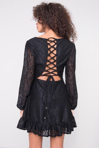 Мини платье BSL Fashion с открытой спиной, Черный, купить недорого