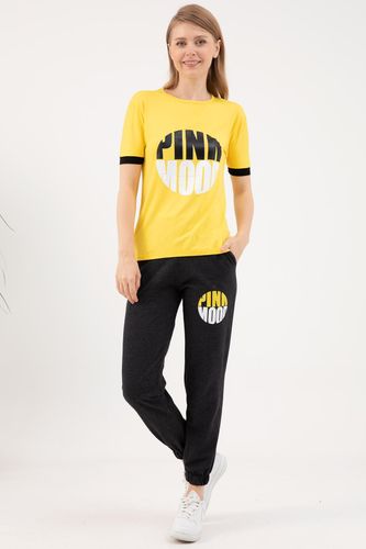 Комплект спортивного костюма Zen с принтом, Желтый-Черный