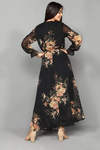 Шифоновое Длинное Платье Myidol С Цветочным Рисунком 2438, купить недорого