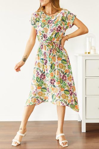 Эластичное Платье Hanx С Асимметричным Цветочным Узором 0YXK6-43868-52 - Мульти