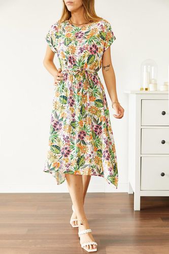 Эластичное Платье Hanx С Асимметричным Цветочным Узором 0YXK6-43868-52 - Мульти, фото