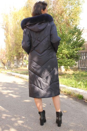 Женское Кашемировое Пальто Moda Larissa С Мехом L5353, фото № 4