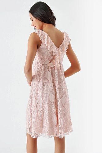 Короткое Платье Myidol Из Пудрового Гипюра 3158, купить недорого