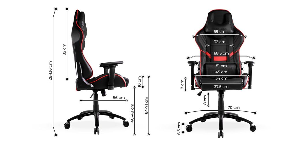 Игровое кресло 2E GAMING HIBAGON, Black/Red, фото № 11