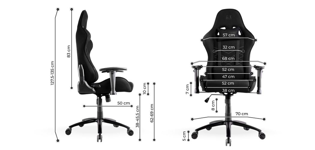 Игровое кресло 2E GAMING Chair BUSHIDO, Dark Grey, фото № 10