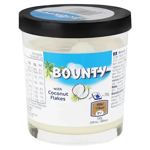 Шоколадная паста Bounty из белого шоколада с кокосовой стружкой, в Узбекистане