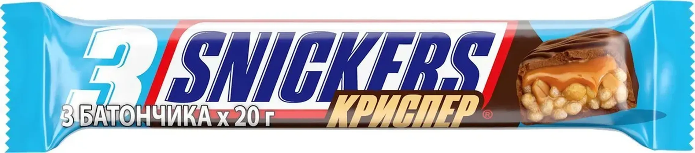  Snickers Krisper shokoladli batoncha , 60 гр., 1 ед.