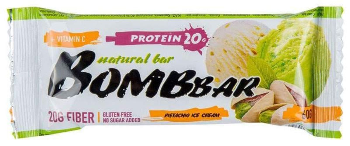 Протеиновый батончик Bombbar Protein Bar фисташковый пломбир