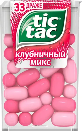 Конфеты драже Tic Tac Клубничный микс