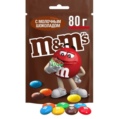 Draje konfetalari M&M's sutli shokoladli, 80г