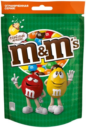 M&M's tuzlangan yeryong'oqli draje konfetlari