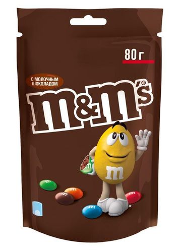 Конфеты драже M&M''s с молочным шоколадом, 80г, купить недорого