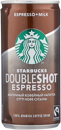 Кофейный напиток Starbucks Doubleshot Espresso+Milk, в Узбекистане