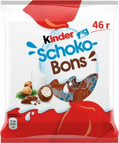 Shokoladli konfetlar Kinder Choco-Bons, 46g