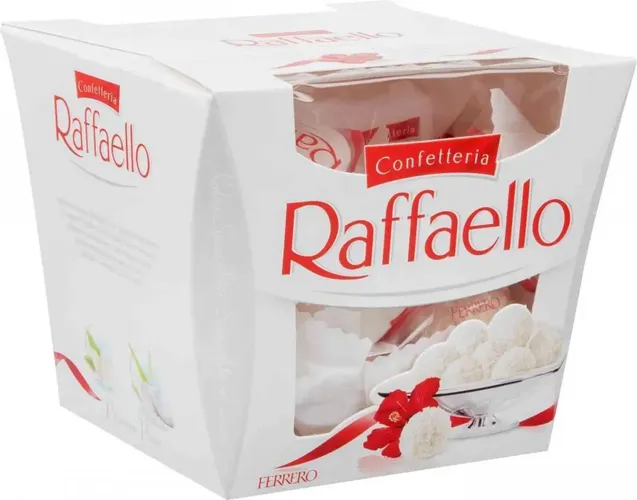 Конфеты Raffaello с цельным миндальным орехом в кокосовой обсыпке, 150г