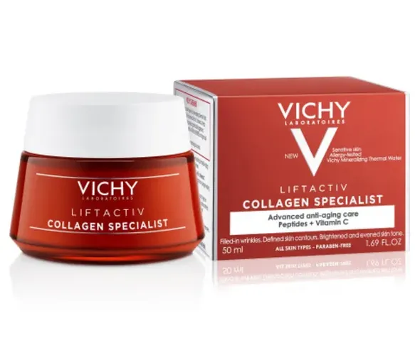 Barcha turdagi terilar uchun VICHY Liftactiv Collagen Specialist qarishga qarshi parvarish kremi, в Узбекистане