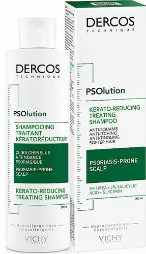 Кератолитический шампунь VICHY Dercos PSOlution Kerato-Reducing Treating Shampoo для кожи головы с проявлениями шелушение и зуд