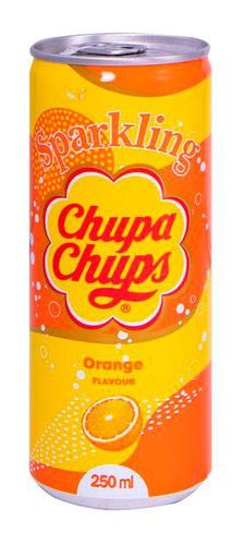 Gazlangan ichimlik Chupa Chups Strawberry&Cream, , 250 ml, Orange