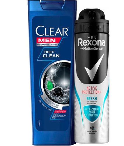 Набор для мужчин Шампунь Сlear+Rexona, 2 предмета