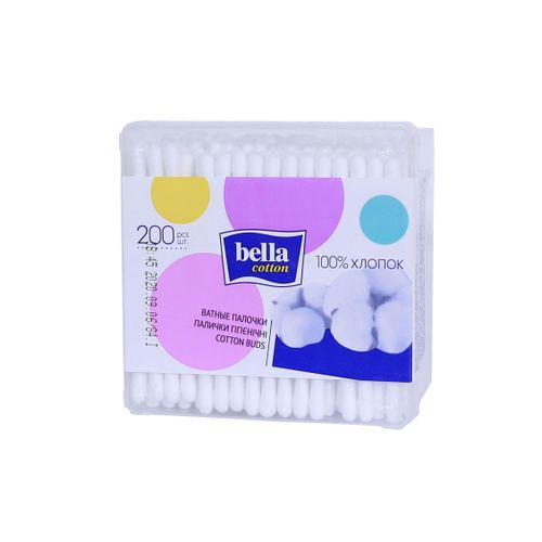 Ватные палочки Bella Cotton гигиенические прямоуольная упаковке, 1х200, купить недорого