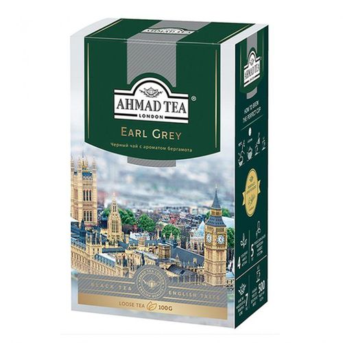 Черный чай листовой Ahmad TEA, Эрл Грей, 100 г