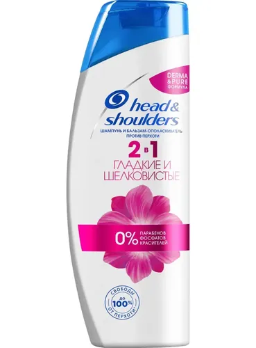 Шампунь Head & Shoulders Гладкие и шелковистые 2 в 1, 90 мл