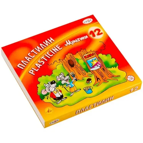 Plastilin GAMMA "Multfilmlar" 12 rangli stek (280018)