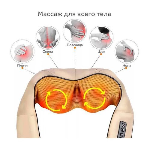 Массажёр для шеи и плеч PowerGym "Massager of neck kneading", купить недорого