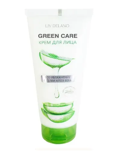 Yuz uchun krem Liv Delano GREEN CARE Aloe Vera geli bilan SOS namlash