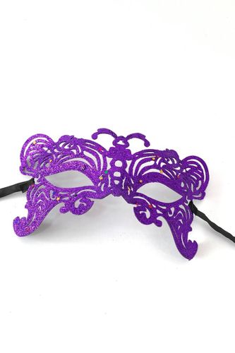 Новогодняя блестящая маскарадная маска SHK Gift a010, Violet