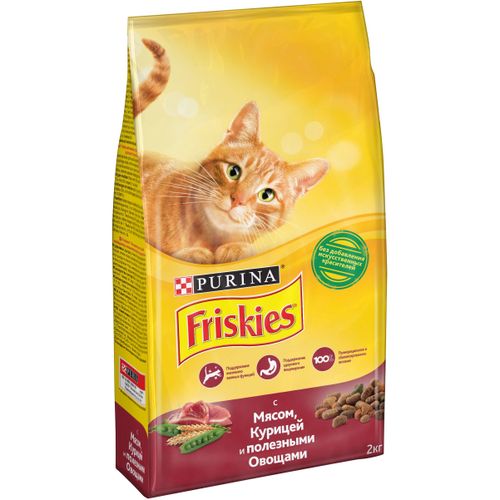 Сухой корм Friskies для взрослых кошек с мясом и полезными овощами, 5 шт, 400 гр, foto