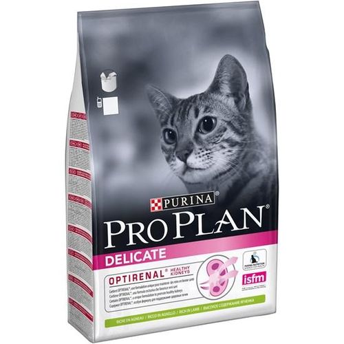 Сухой корм для взрослых кошек с чувствительным пищеварением Purina Pro Plan Delicate с индейкой, 10 кг