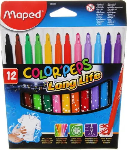 Фломастер Maped (12цв.Long Life) 845020 Maped