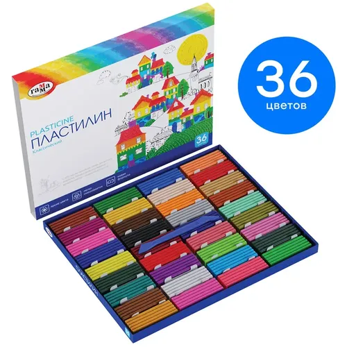 Plastilin Gamma "Klassik", 281037, 36 rang, 720 g, купить недорого