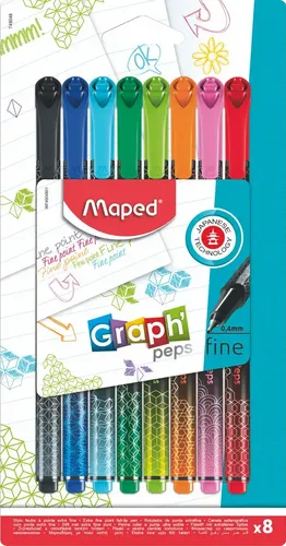 Ручка фетровая Maped Graph''Peps Deco 8 цветов














 749048 Maped